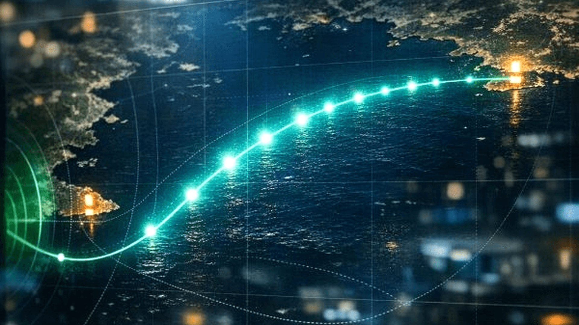 Real-time vessel tracking map with predictive route analysis.